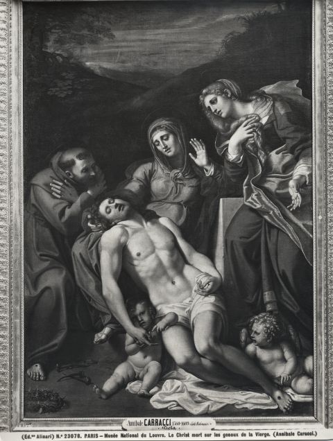 Alinari, Fratelli — Paris - Musée National du Louvre. Le Christ mort sur les genoux de la Vierge. (Annibale Carracci.) — insieme